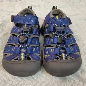 KEEN Kids' Newport H2O Water Sandals In Blue Depths Gargoyle Colorway Size 8